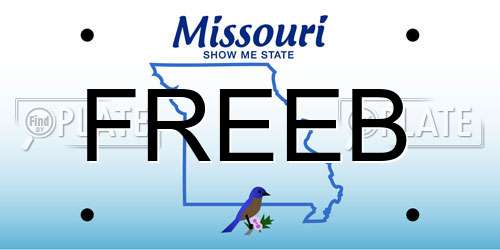 FREEB Missouri License Plate