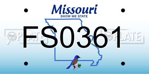 FS0361 Missouri License Plate
