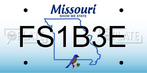 FS1B3E Missouri License Plate