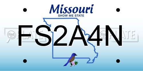 FS2A4N Missouri License Plate