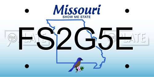 FS2G5E Missouri License Plate