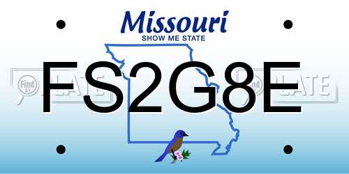 FS2G8E Missouri License Plate