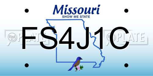 FS4J1C Missouri License Plate