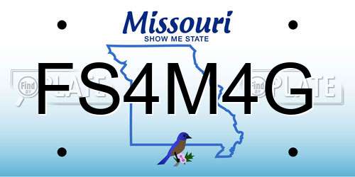 FS4M4G Missouri License Plate