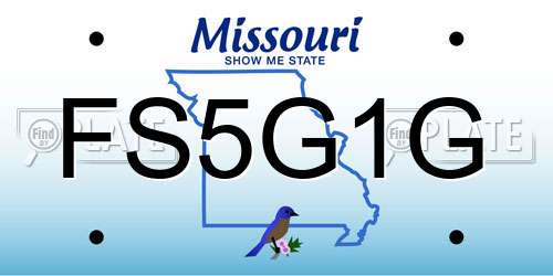 FS5G1G Missouri License Plate