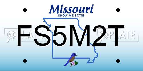 FS5M2T Missouri License Plate
