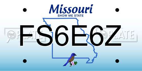 FS6E6Z Missouri License Plate