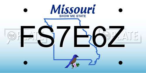 FS7E6Z Missouri License Plate
