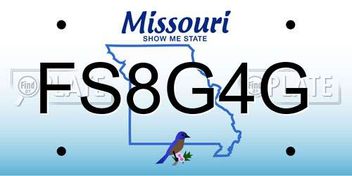 FS8G4G Missouri License Plate