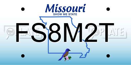 FS8M2T Missouri License Plate