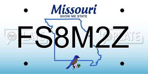 FS8M2Z Missouri License Plate