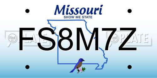 FS8M7Z Missouri License Plate