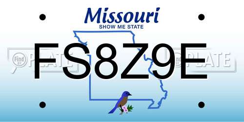 FS8Z9E Missouri License Plate