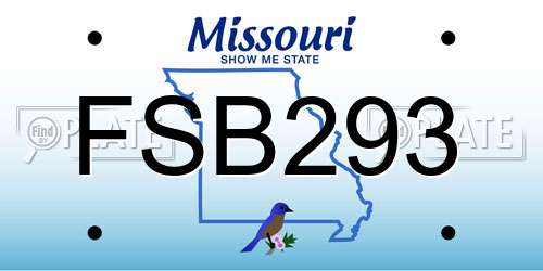 FSB293 Missouri License Plate