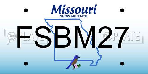 FSBM27 Missouri License Plate