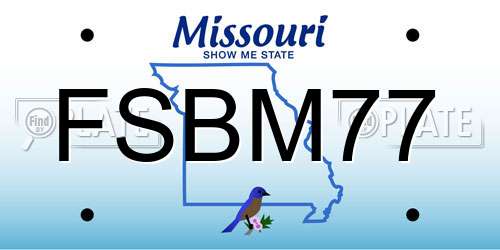 FSBM77 Missouri License Plate