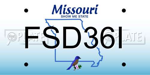 FSD36I Missouri License Plate