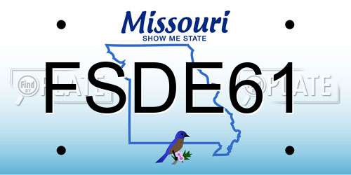 FSDE61 Missouri License Plate