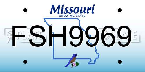 FSH9969 Missouri License Plate