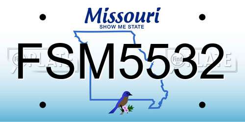 FSM5532 Missouri License Plate