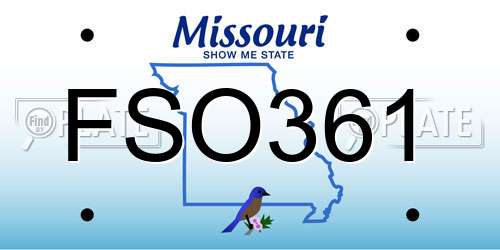 FSO361 Missouri License Plate