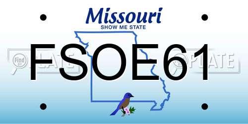 FSOE61 Missouri License Plate