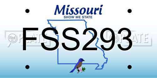 FSS293 Missouri License Plate