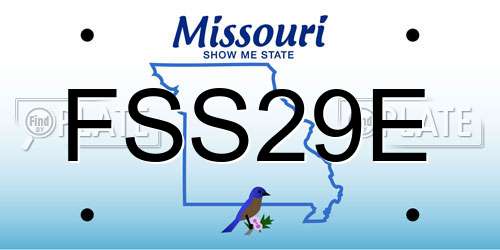 FSS29E Missouri License Plate