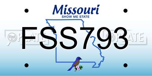FSS793 Missouri License Plate