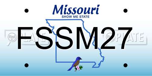 FSSM27 Missouri License Plate