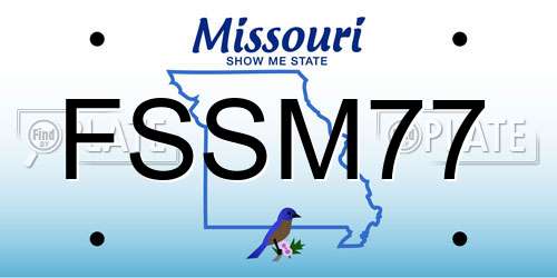 FSSM77 Missouri License Plate