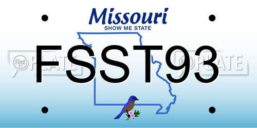 FSST93 Missouri License Plate