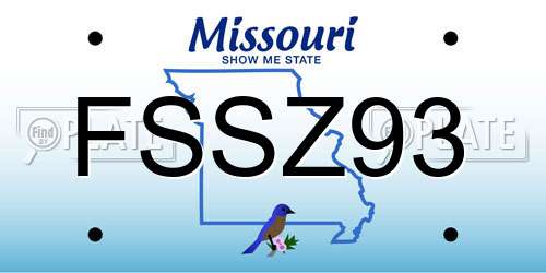 FSSZ93 Missouri License Plate