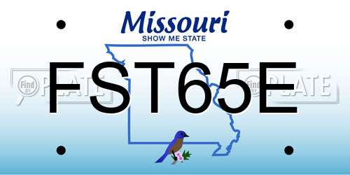 FST65E Missouri License Plate