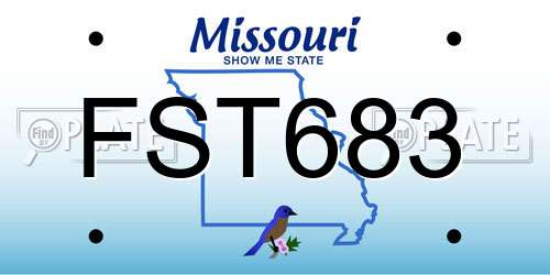 FST683 Missouri License Plate