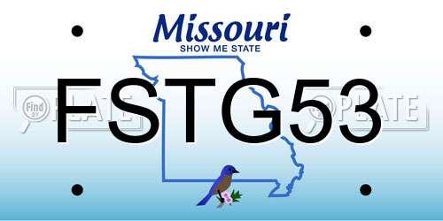 FSTG53 Missouri License Plate