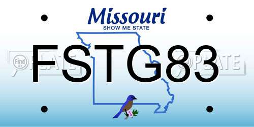 FSTG83 Missouri License Plate