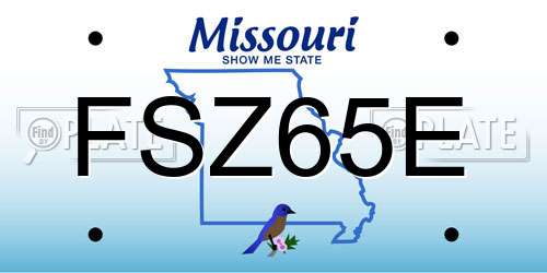 FSZ65E Missouri License Plate