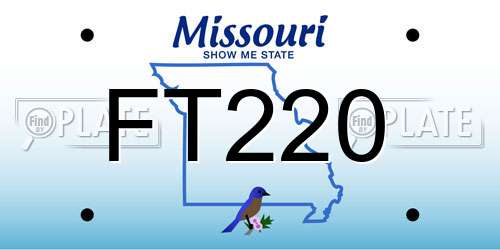 FT220 Missouri License Plate