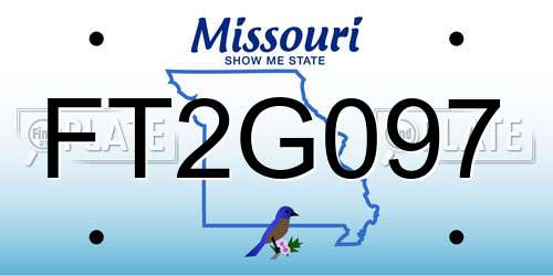 FT2G097 Missouri License Plate