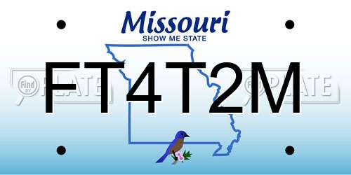 FT4T2M Missouri License Plate