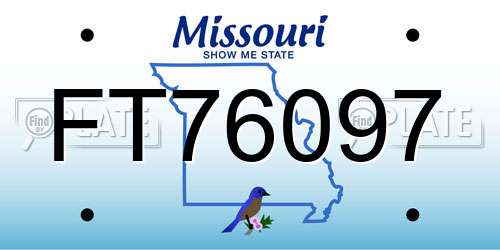 FT76097 Missouri License Plate