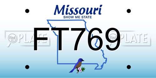 FT769 Missouri License Plate
