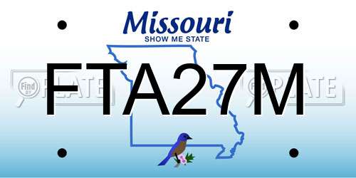 FTA27M Missouri License Plate