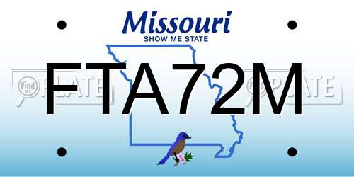 FTA72M Missouri License Plate