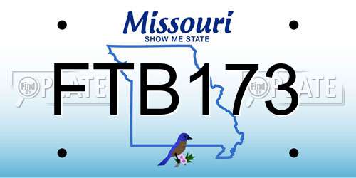 FTB173 Missouri License Plate