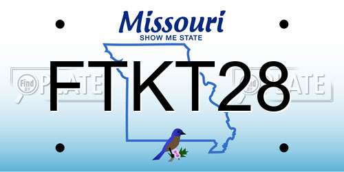 FTKT28 Missouri License Plate