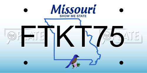 FTKT75 Missouri License Plate