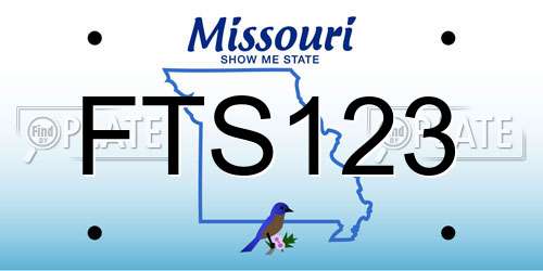 FTS123 Missouri License Plate