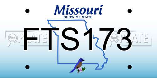 FTS173 Missouri License Plate